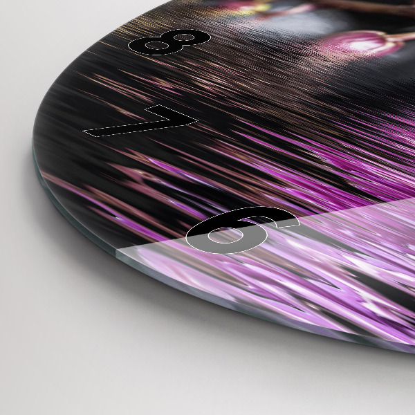 Orologio rotondo Fiore di orchidea sull'acqua