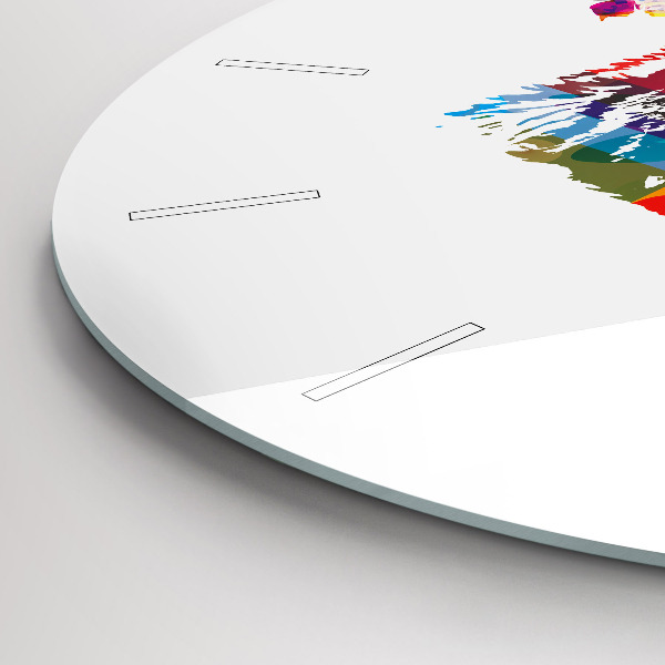 Orologio rotondo in vetro Testa d'orso