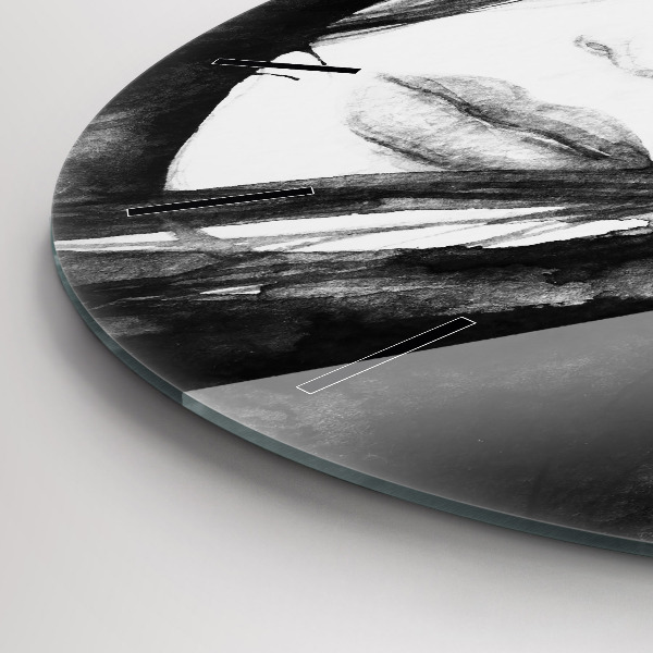 Orologio rotondo in vetro Ritratto di una donna