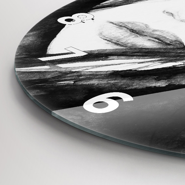 Orologio rotondo in vetro Ritratto di una donna