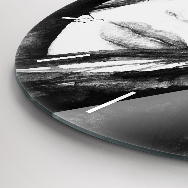 Orologio rotondo in vetro Ritratto di una donna