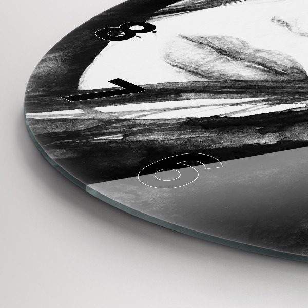 Orologio rotondo in vetro Ritratto di una donna