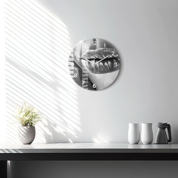 Orologio rotondo Labbra di donna