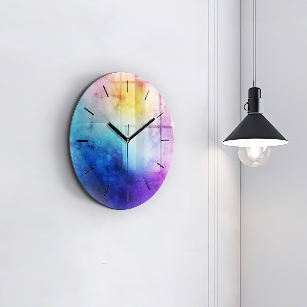 Orologio rotondo in vetro Punti colorati