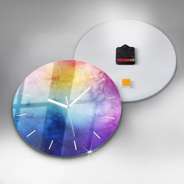 Orologio rotondo in vetro Punti colorati