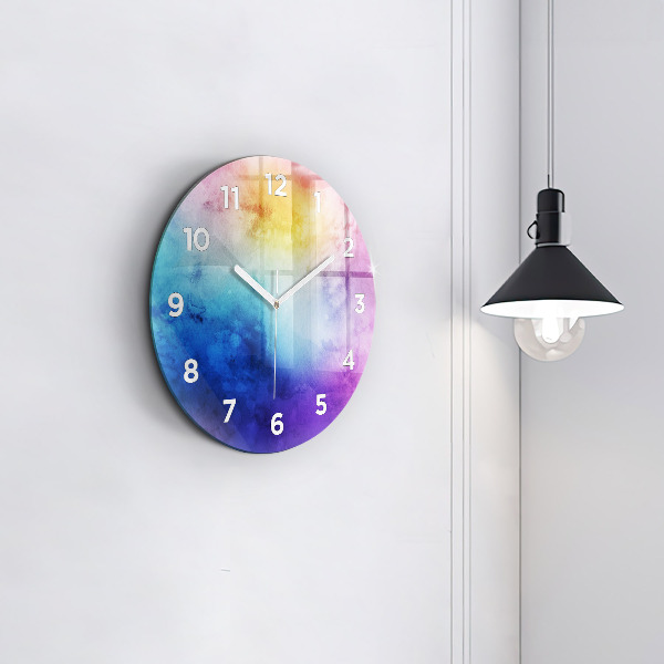 Orologio rotondo in vetro Punti colorati