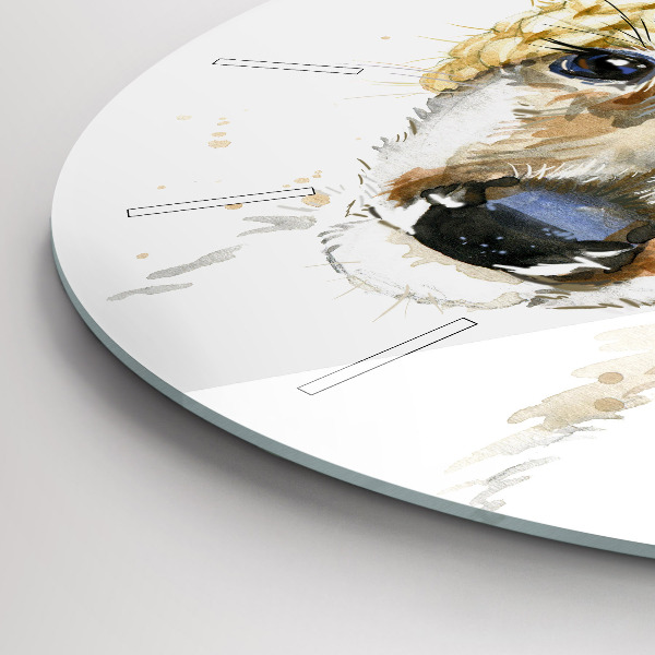 Orologio rotondo in vetro Un cervo