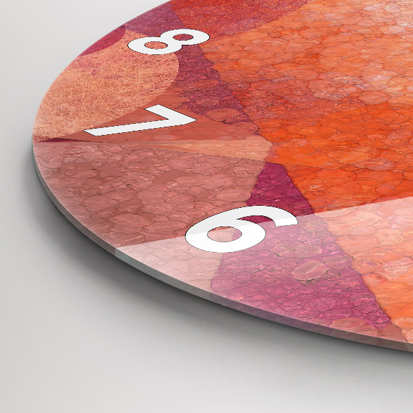 Orologio rotondo in vetro Astrazione geometrica