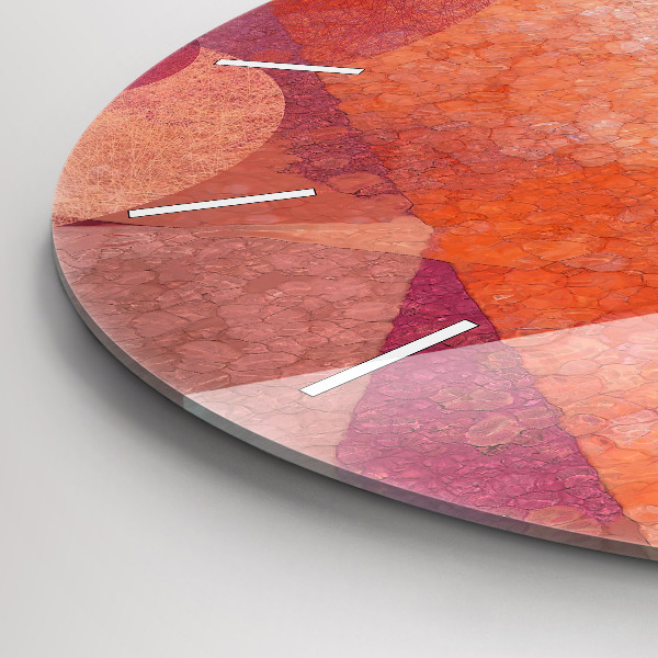 Orologio rotondo in vetro Astrazione geometrica