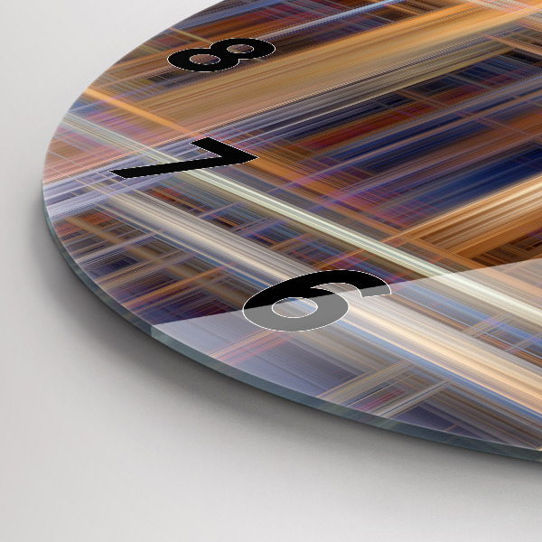 Orologio rotondo in vetro Geometria astratta