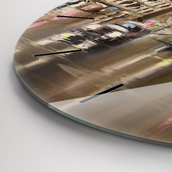 Orologio rotondo in vetro Architettura della città di Parigi