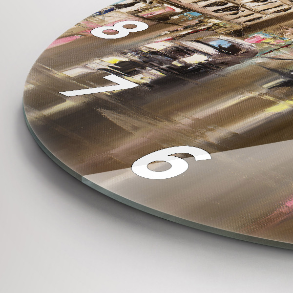 Orologio rotondo in vetro Architettura della città di Parigi