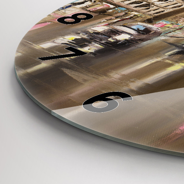 Orologio rotondo in vetro Architettura della città di Parigi