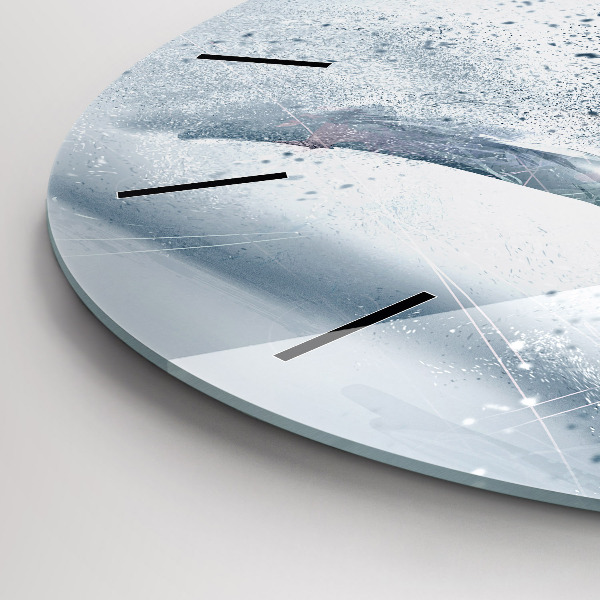 Orologio rotondo in vetro Uomo che corre