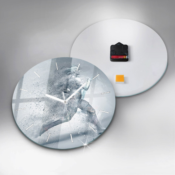 Orologio rotondo in vetro Uomo che corre