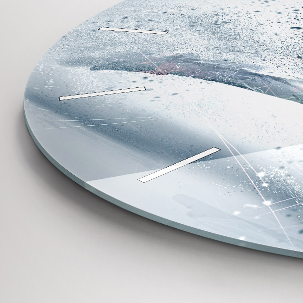 Orologio rotondo in vetro Uomo che corre