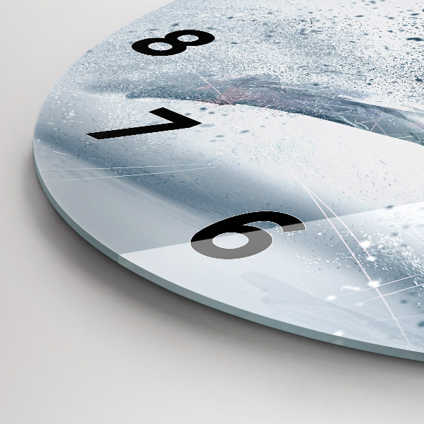 Orologio rotondo in vetro Uomo che corre