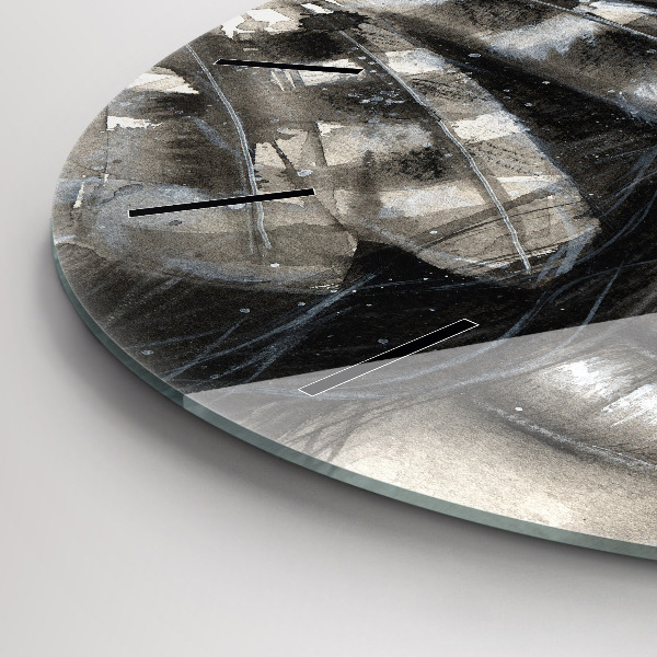 Orologio rotondo in vetro Ritratto dipinto