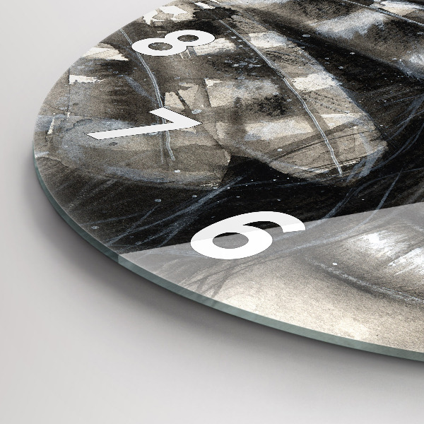 Orologio rotondo in vetro Ritratto dipinto