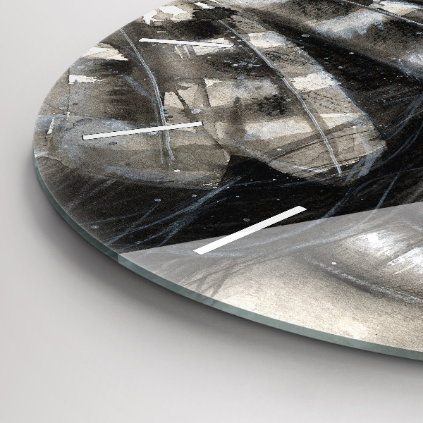 Orologio rotondo in vetro Ritratto dipinto