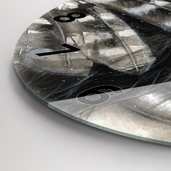 Orologio rotondo in vetro Ritratto dipinto