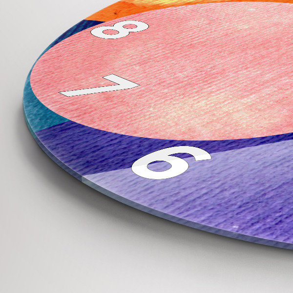 Orologio rotondo in vetro Cerchi astratti