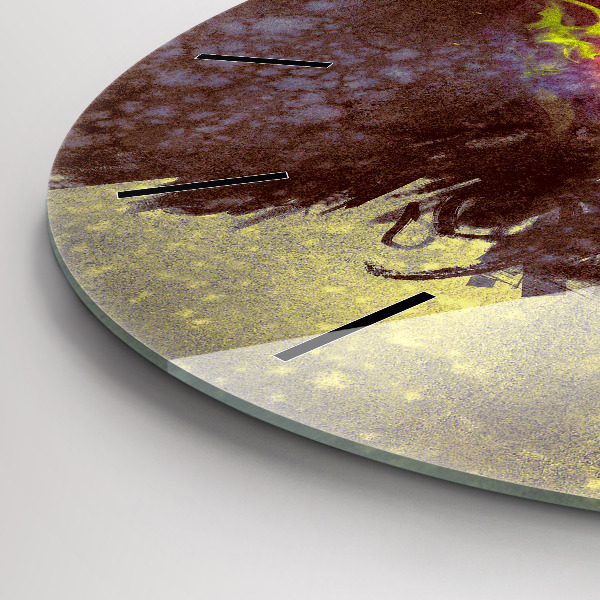 Orologio rotondo in vetro Donna nella foresta