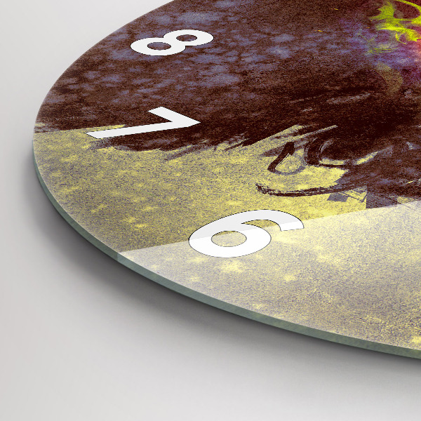 Orologio rotondo in vetro Donna nella foresta