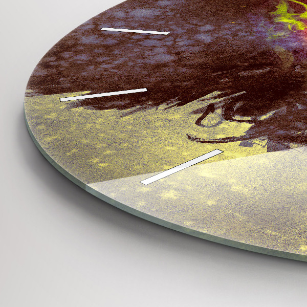 Orologio rotondo in vetro Donna nella foresta