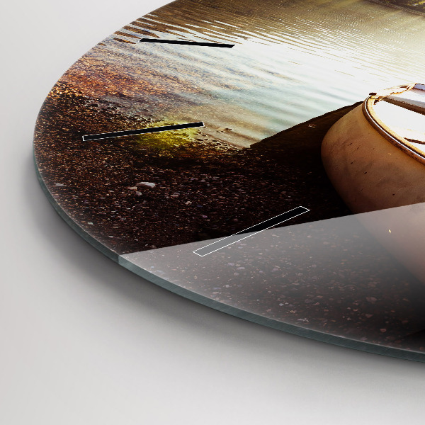 Orologio rotondo in vetro Vista lago