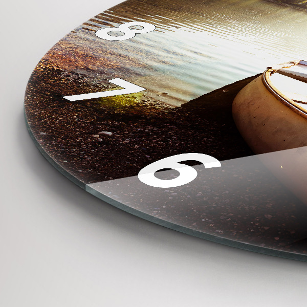 Orologio rotondo in vetro Vista lago