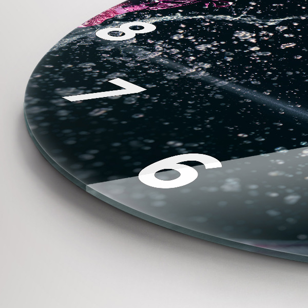 Orologio rotondo in vetro Stile di vita sano - corsa