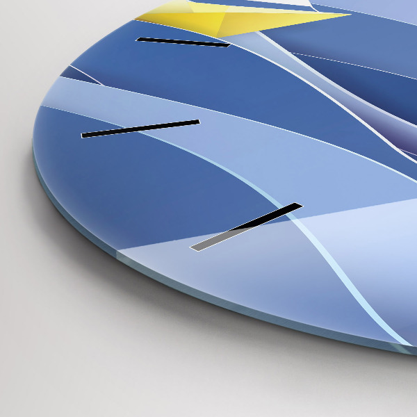 Orologio rotondo in vetro Barche a vela colorate origami