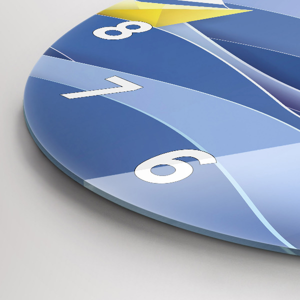 Orologio rotondo in vetro Barche a vela colorate origami