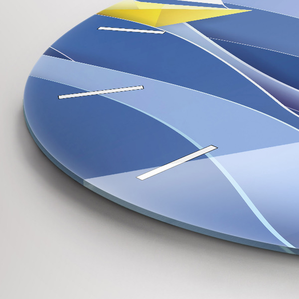 Orologio rotondo in vetro Barche a vela colorate origami