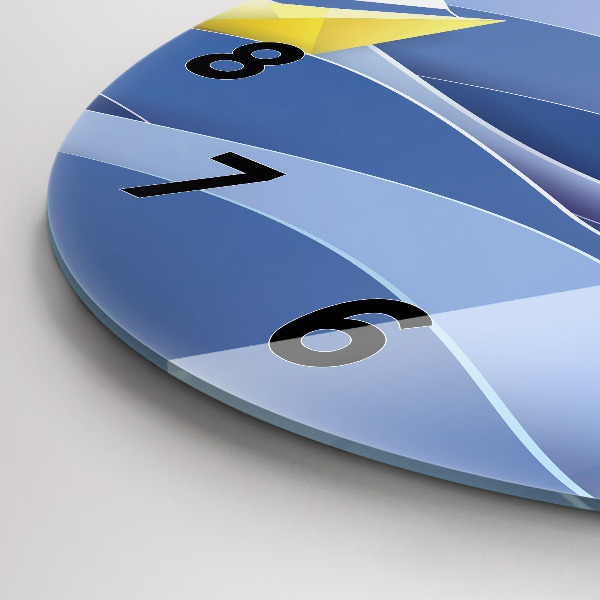 Orologio rotondo in vetro Barche a vela colorate origami