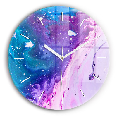 Orologio rotondo in vetro Sfondo colorato