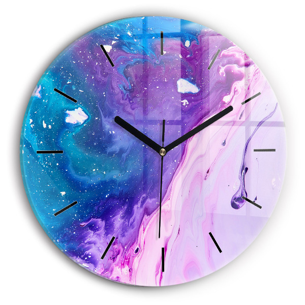 Orologio rotondo in vetro Sfondo colorato