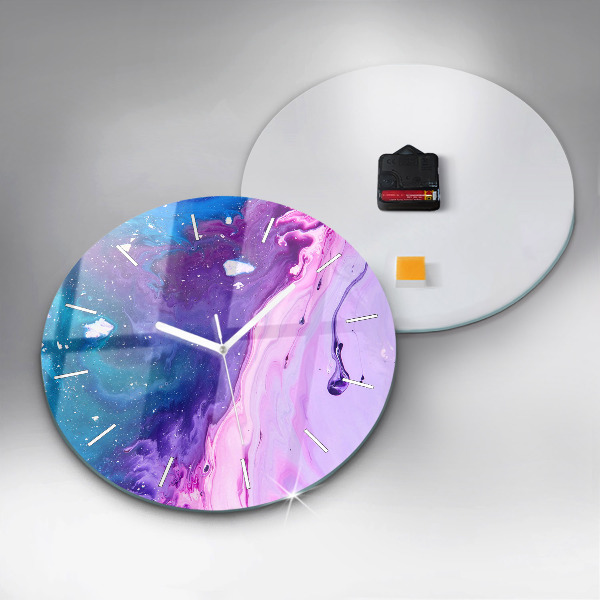 Orologio rotondo in vetro Sfondo colorato