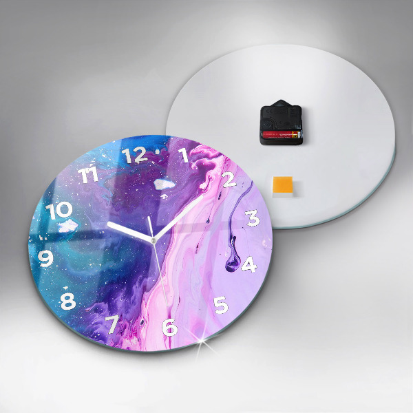 Orologio rotondo in vetro Sfondo colorato