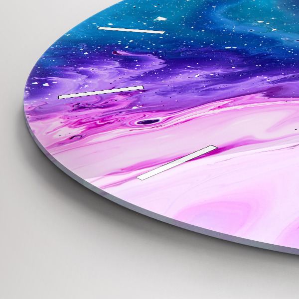 Orologio rotondo in vetro Sfondo colorato