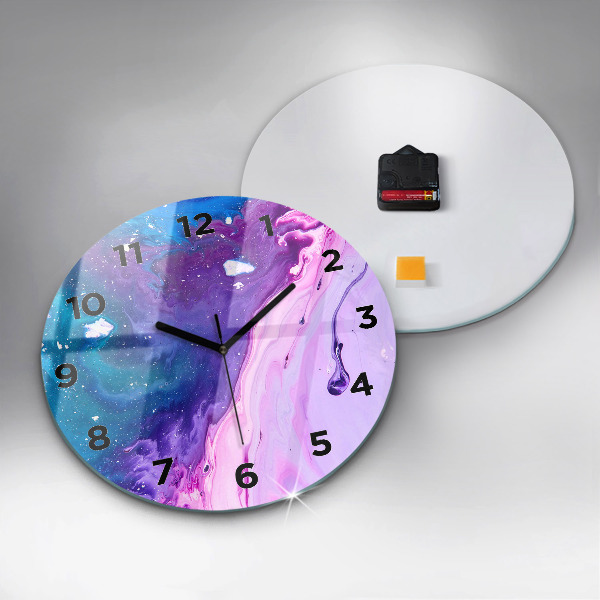 Orologio rotondo in vetro Sfondo colorato