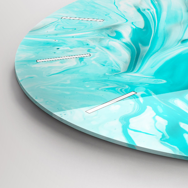 Orologio rotondo in vetro Astrazione blu