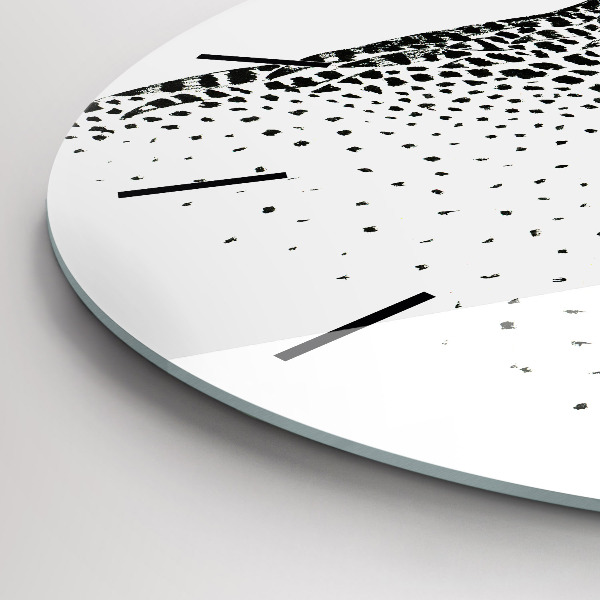 Orologio rotondo in vetro Gufo disegnato con gli occhiali