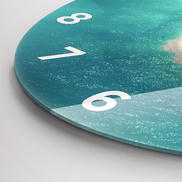 Orologio rotondo in vetro Isola del cuore