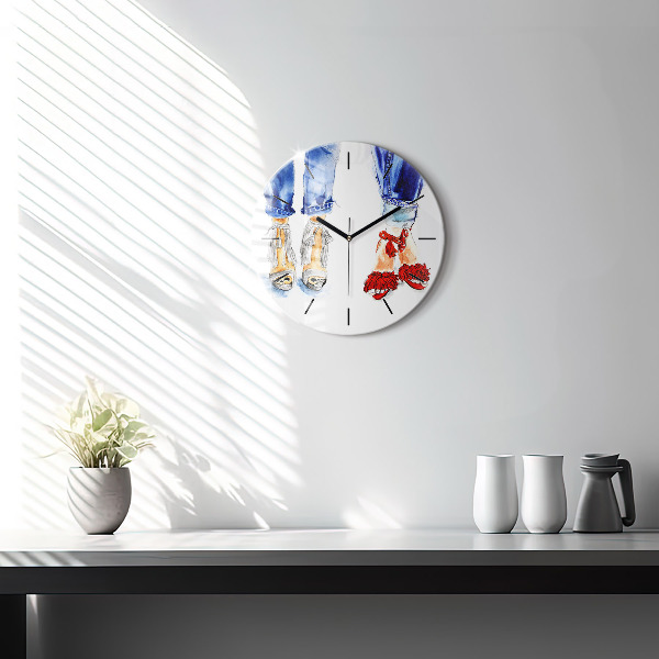 Orologio rotondo in vetro Tacchi alti da donna