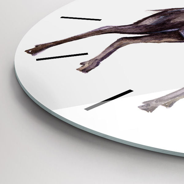 Orologio rotondo in vetro Il cervo, il re della natura selvaggia