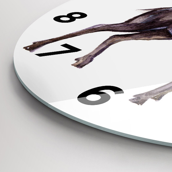 Orologio rotondo in vetro Il cervo, il re della natura selvaggia