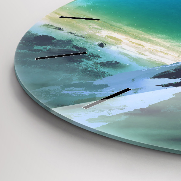 Orologio rotondo in vetro L'uomo sulla luna