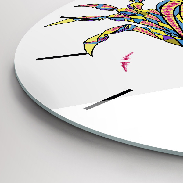 Orologio rotondo in vetro Granchio etnico